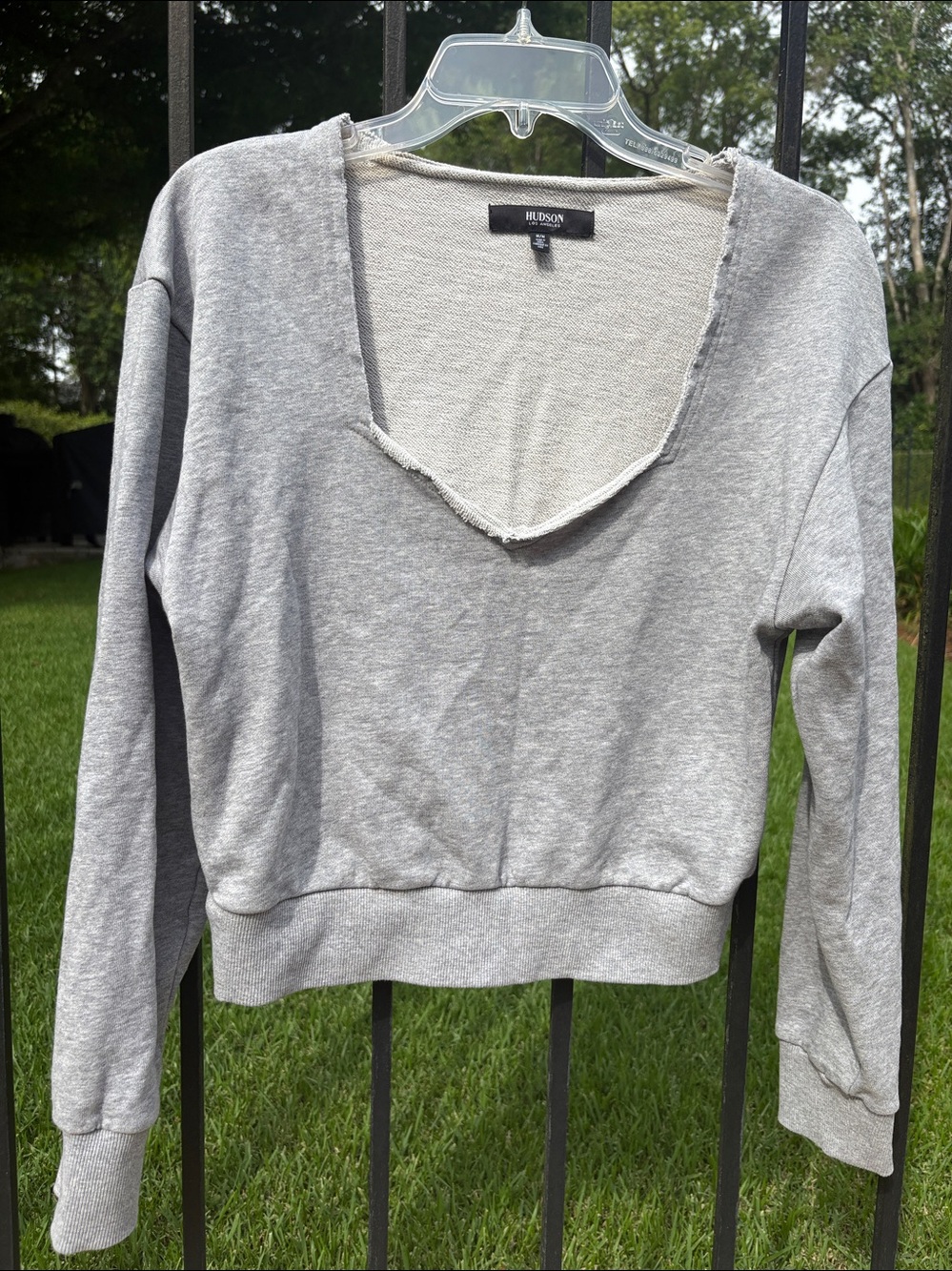 Hudson Los Angeles Sweetheart Pullover - Heather Gray